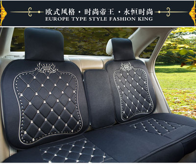新款汽車坐墊推薦 高檔冰麻四季墊，歐式風(fēng)格通用各大車型
